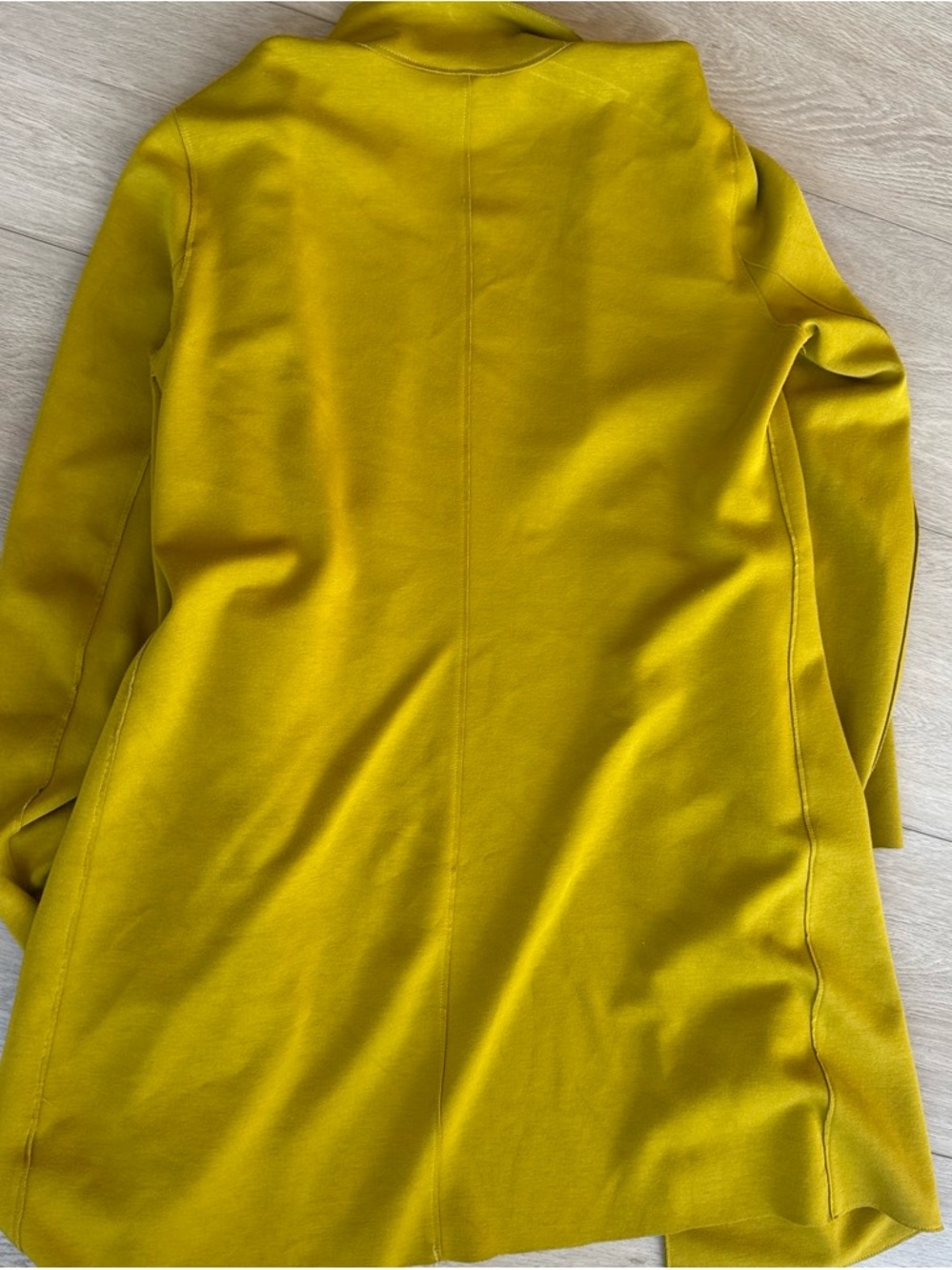 Carolina Belle Women's Mustard Yellow Long Blazer Coat - Picture 3 of 4